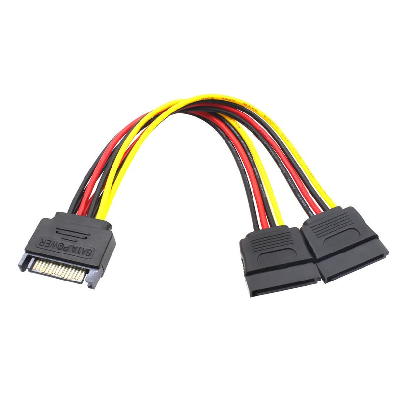 Mcsher 20" Inch 6Gbps SATA 3 Data Cable SATA Power Splitter Cord Mounting Screws Set/HDD SSD Hard Drive Connection Kit - Image 4